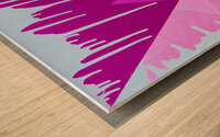Drip Triangle Purple pink 2 Wood print