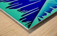 Drip Triangle blue 2 Wood print