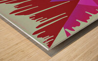 Drip Triangle Purple pink 1 Wood print