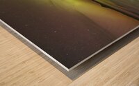 Aurora over Redoubt Wood print
