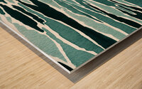 Abstract Watercolor Splash Waves Lines 24 Wood print