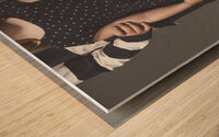 portrait of sibling children barefoot Wood print