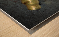 closeup of a brass casing Wood print
