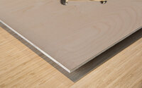 brass casing held  Wood print