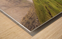 faroe island isolated buildings  Wood print
