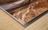 path that leads to the treasury of Petra between the canyons.  Wood print