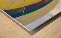 inner shell of a hot air balloon Wood print