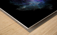 color cloud on black. Wood print