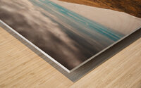 view of the cliffs and the coast on the sea of ​​the island  Wood print