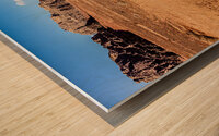 track in the desert of Wadi Rum Wood print