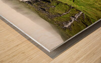 waterfall in faroe islands  Wood print