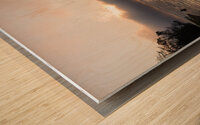 Mystical Foggy Lake Morning Wood print