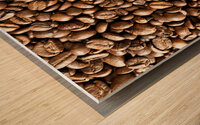 espresso and coffee grain Wood print