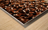espresso and coffee grain Wood print