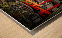 japanese shrine path in autumn Wood print