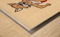 vintage arizona wildcat track cartoon art row1.jp Wood print