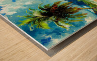 Bora Bora Ocean Wood print