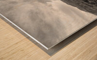 Evening Clouds Over Pikes Peak Grayscale Wood print