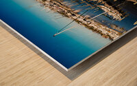 Sailboat and Shrimp Boats San Carlos Post-Ian Wood print