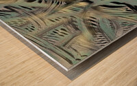 Lady Liberty Takes Her Crown off in a Strong Wind Wood print