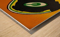 vintage green bay packers player art row1 Wood print