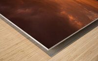 Below the Horizon Natural Colors Wood print
