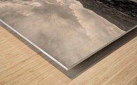 Ending The Day Hiking Colorado Springs Grayscale Wood print