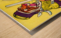 1952 lsu tulane football cover art  Wood print