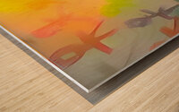 orange sticks Wood print
