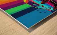 Neon Drive: Retro Futurism in Motion Wood print