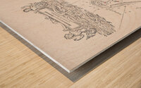 Treasure Island Map Wall Art Wood print
