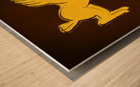 Vintage Wyoming Mascot Art Wood print