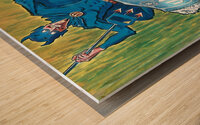 John Furlow Duke UNC Cartoon Art Wood print