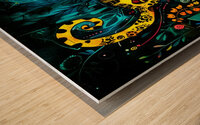 Serengeti Wild Cat - Jungle Cat Batik Wood print