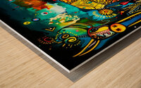 Serengeti Giraffe - Batik Bouquet Wood print