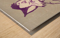 Kansas State Wildcat Reading a Book Wood print