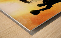 1950s sports art remix Wood print