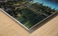 Sierra Mountain Pond Evening Reflections Wood print