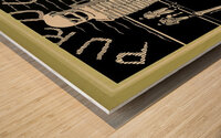 vintage purdue baseball art  Wood print