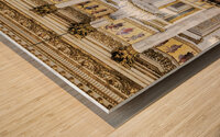 Baroque ballroom interior in Royal Palace. Luxury marble antiqu Wood print