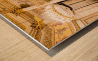 Royal Palace Ballroom. Luxury elegant ancient interior vintage  Wood print