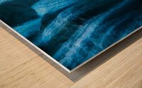 Refreshing Blue Waterfalls Wood print