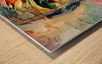 thick brushstroke portrait Wood print