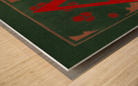 A is for Apple Wood print