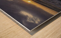Moody rise Wood print