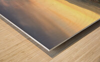 Assisi town at sunset. Umbria Italy. Wood print