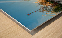 Omaha Riverfront Park Sidewalk Split Wood print