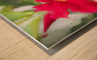 Red Mandevilla Flower Vine X 2 Wood print