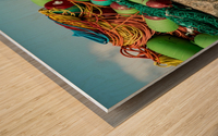 Lobster Floats NS 1115 Wood print