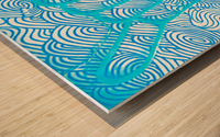 Blue Shaka Wood print